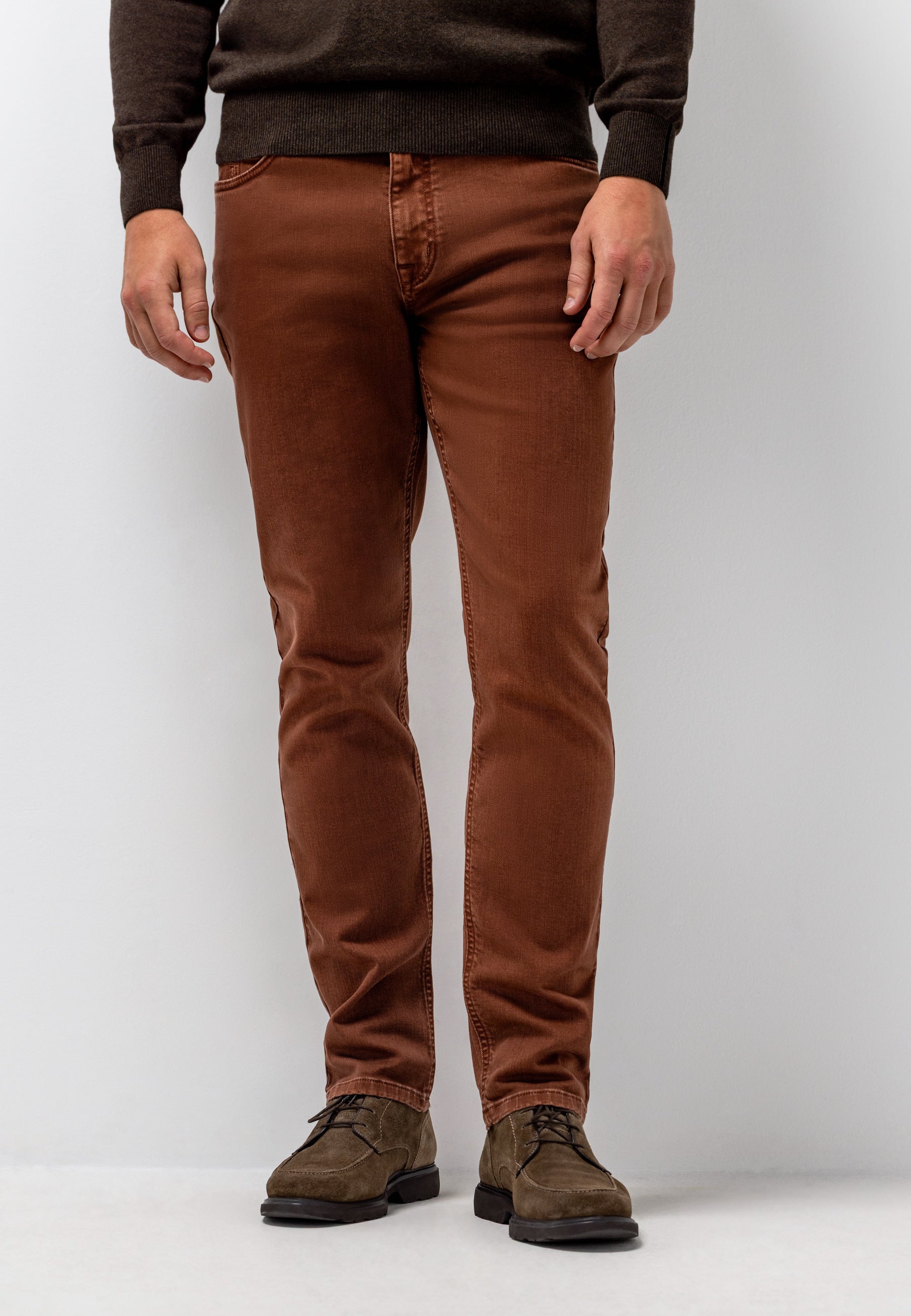 RACER 5-pocket trousers in coloured stretch denim