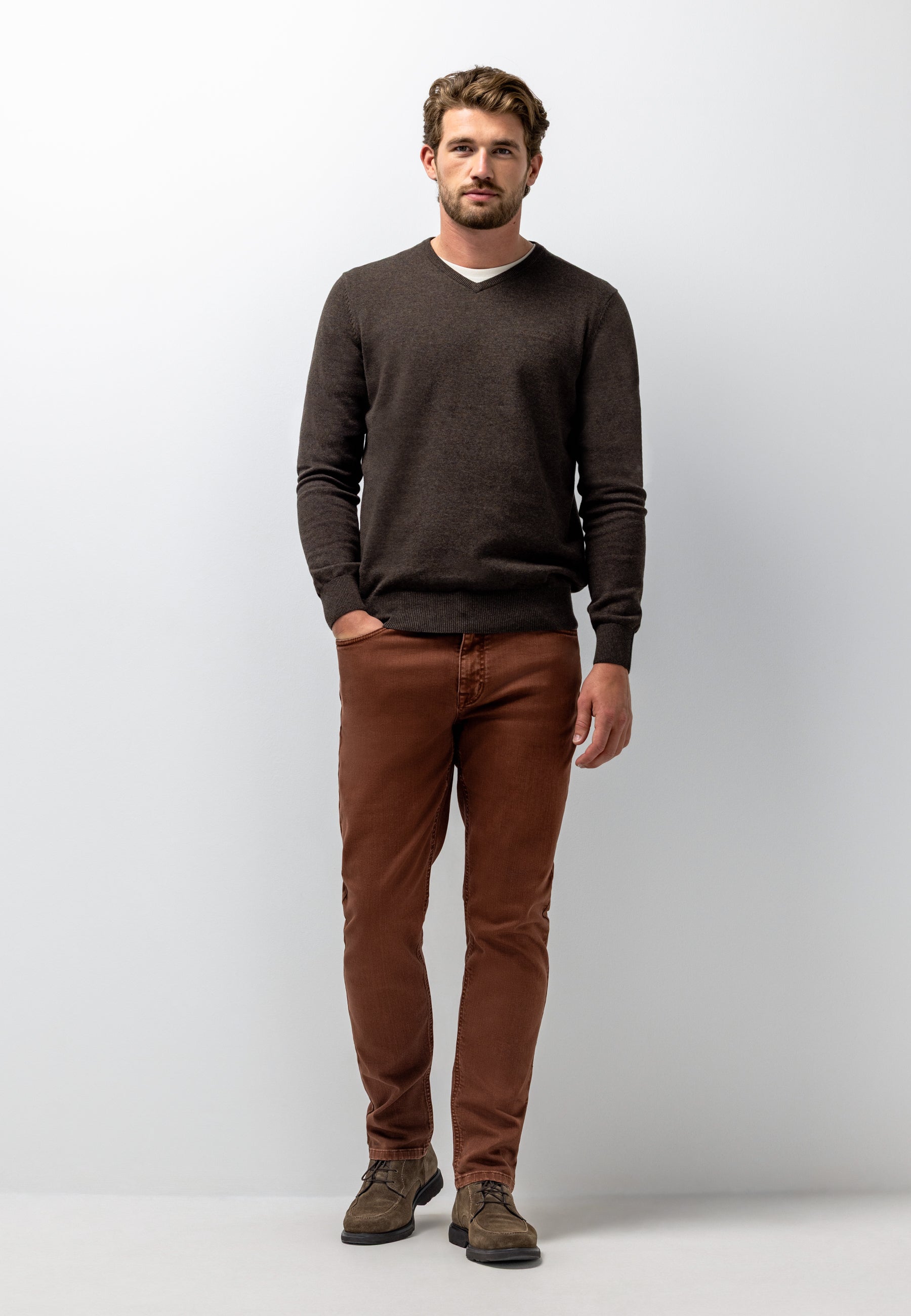 RACER 5-pocket trousers in coloured stretch denim