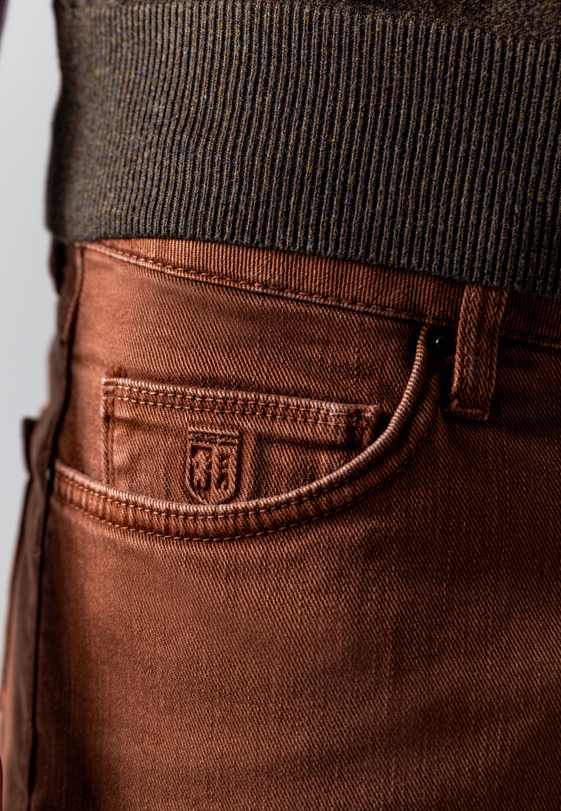 RACER 5-pocket trousers in coloured stretch denim