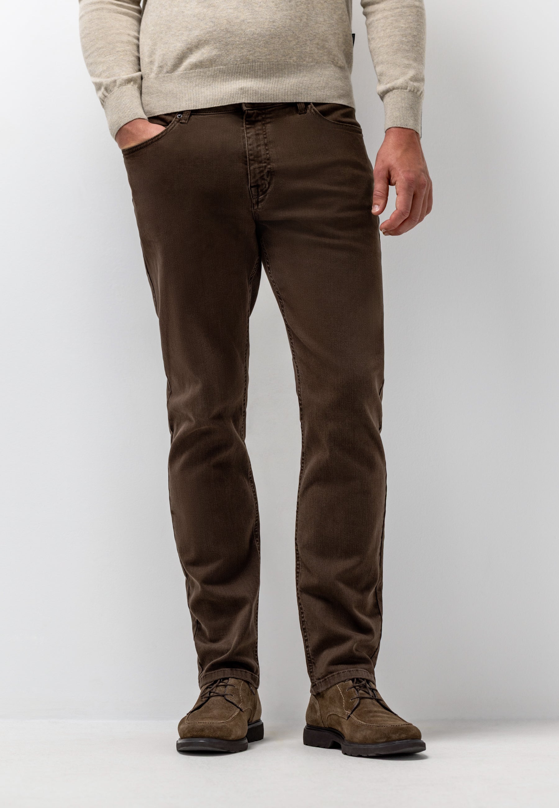RACER 5-pocket trousers in coloured stretch denim