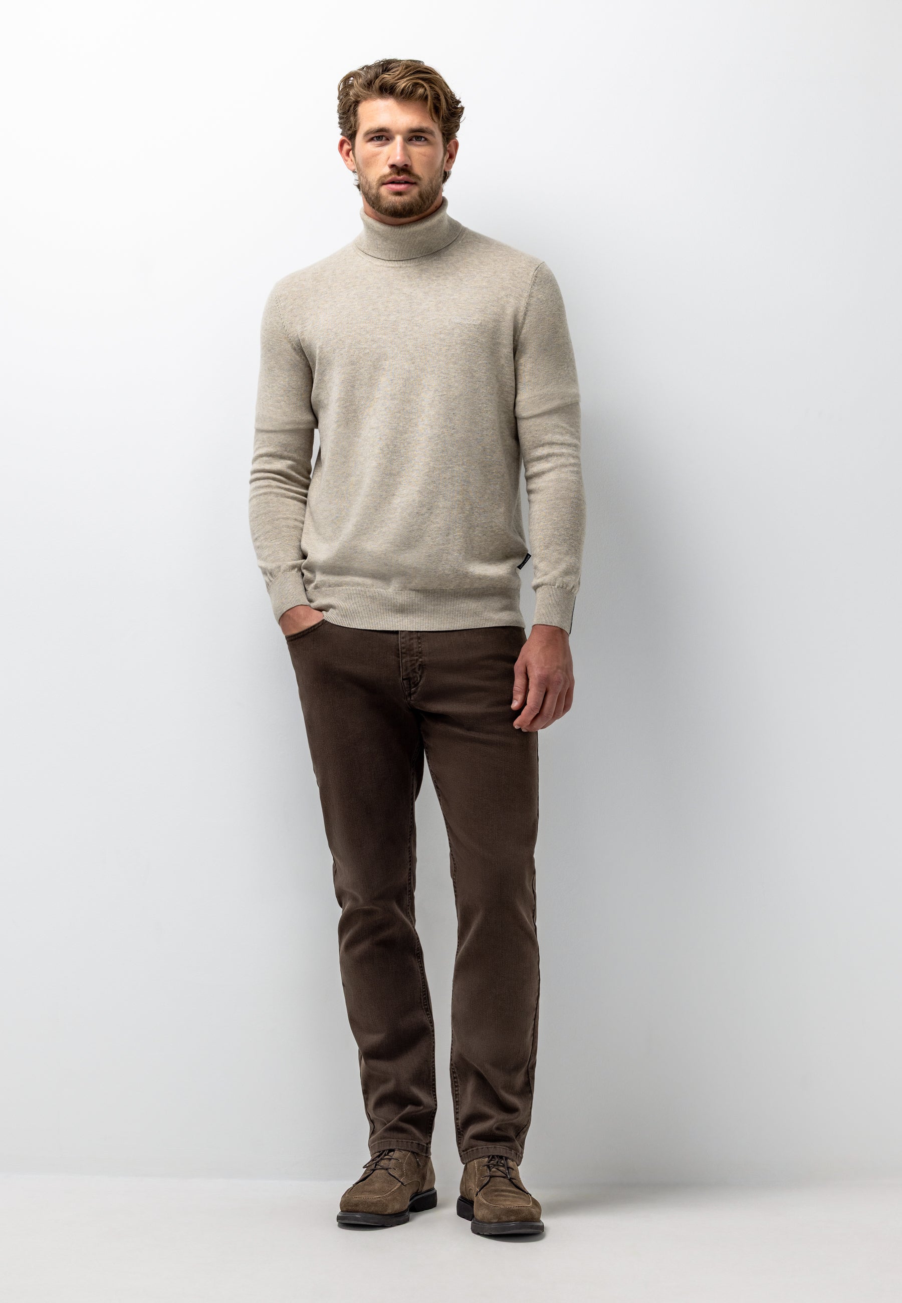 RACER 5-pocket trousers in coloured stretch denim
