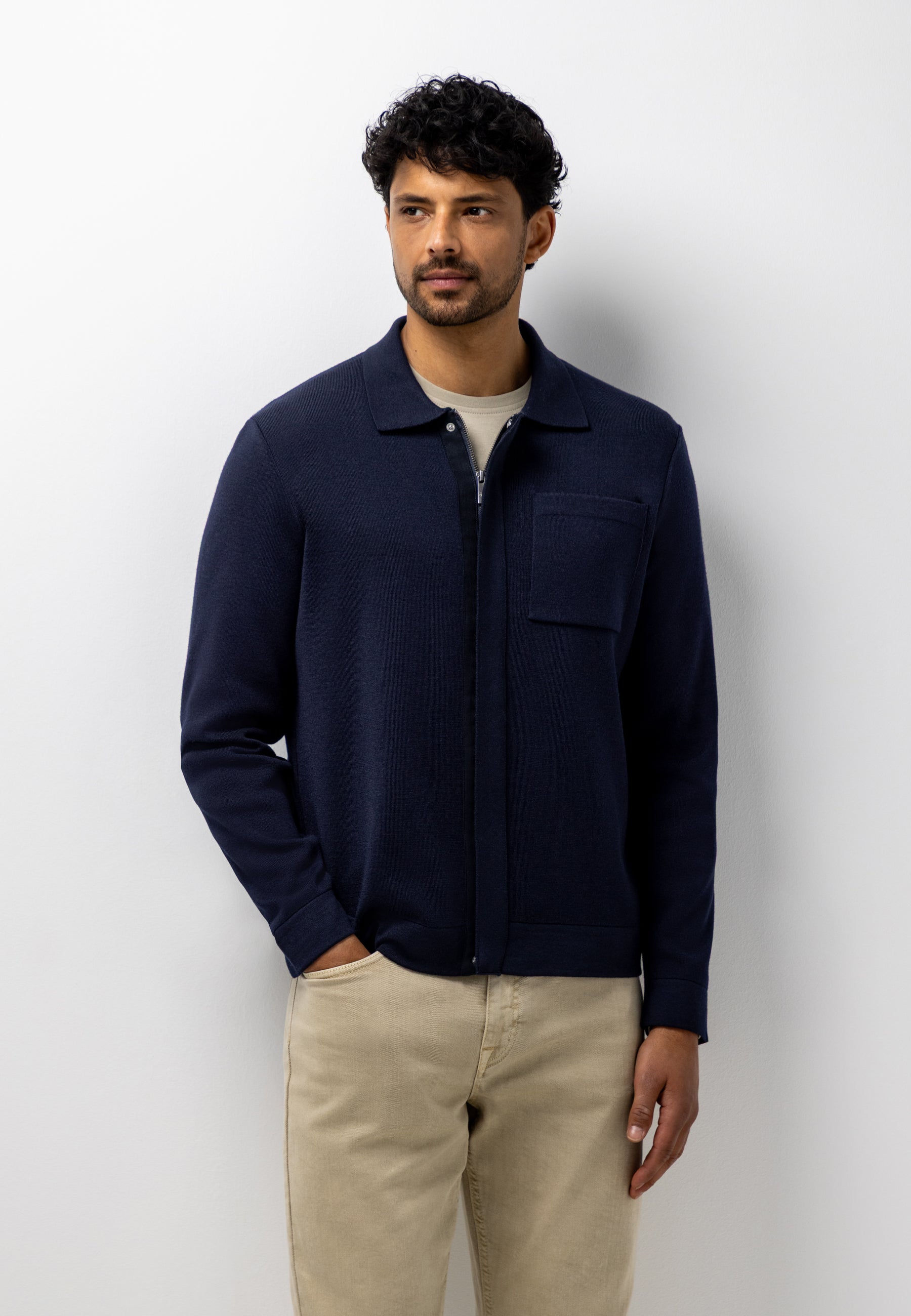 ATELIER Knitted cardigan with merino wool