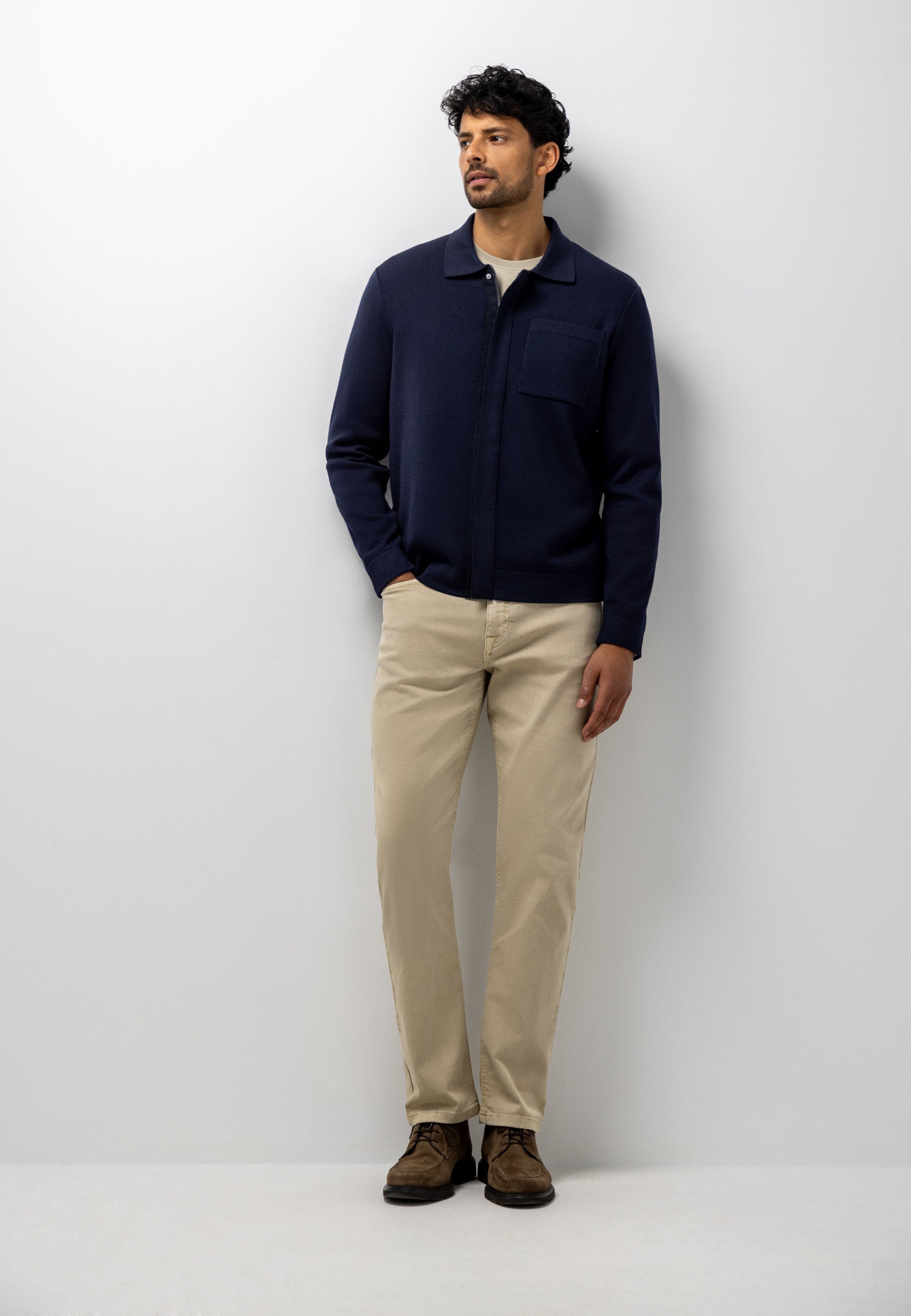 ATELIER Knitted cardigan with merino wool