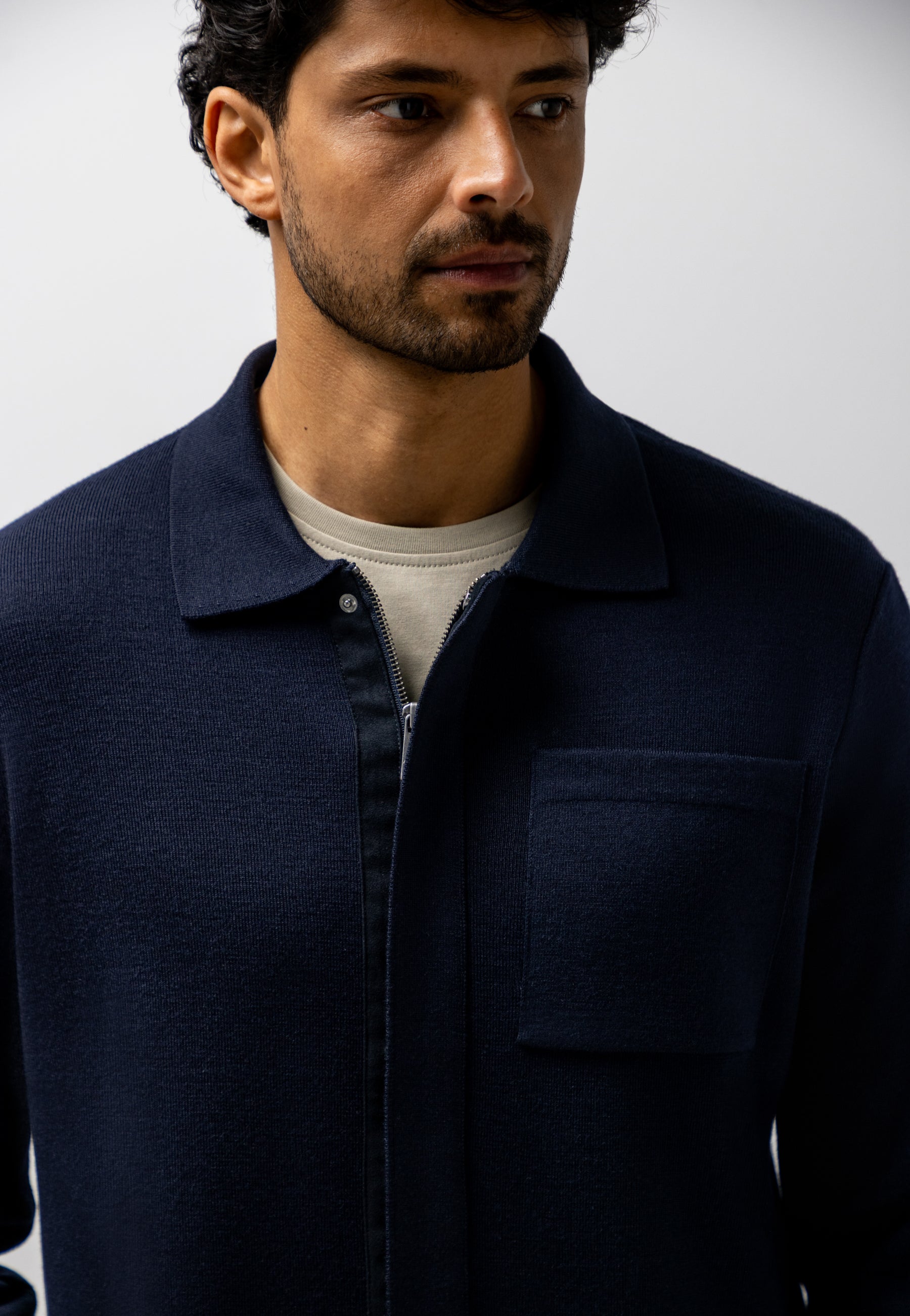 ATELIER Knitted cardigan with merino wool