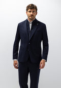 Gemêleerde blazer met visgraatdessin