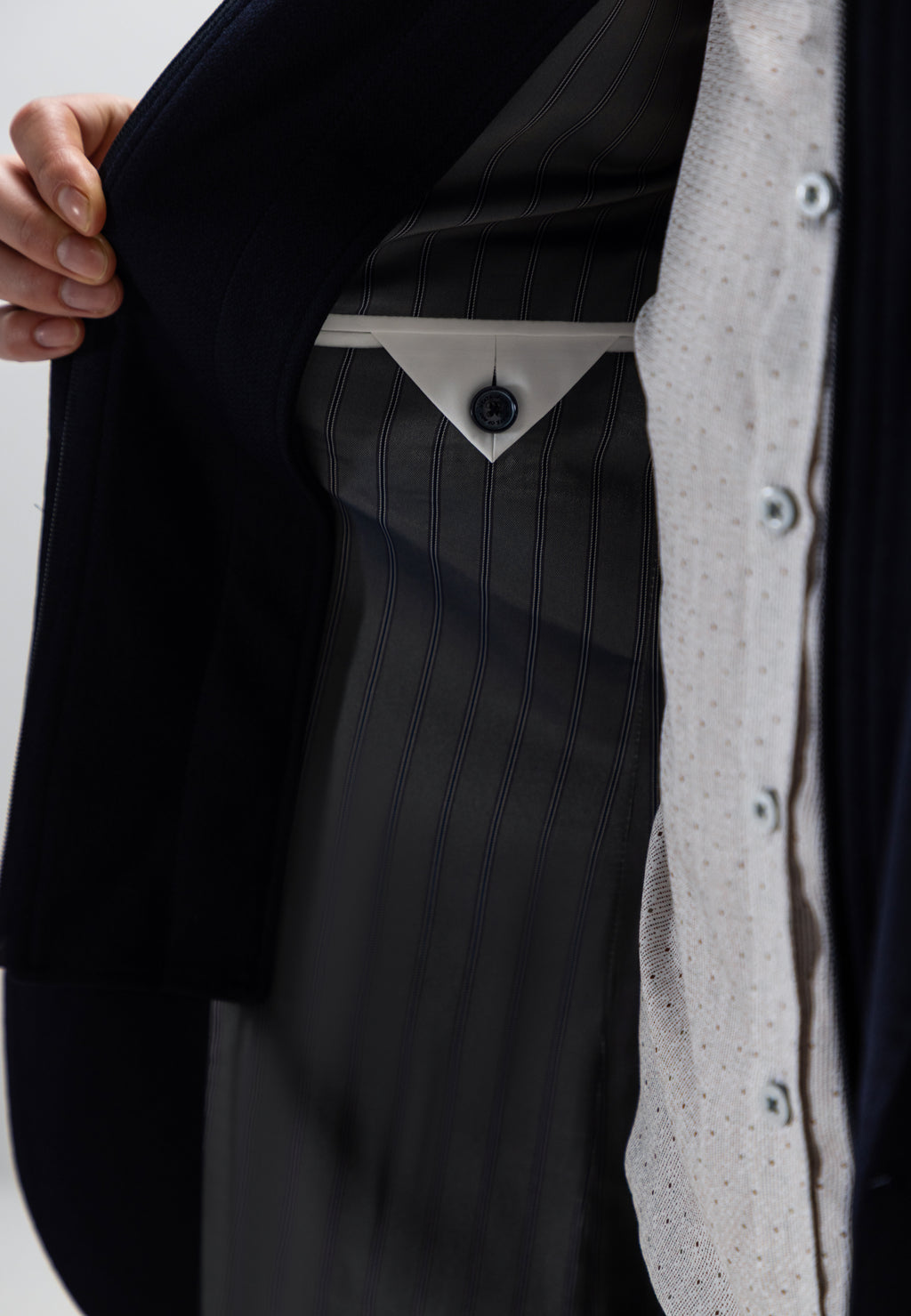 Gemêleerde blazer met visgraatdessin