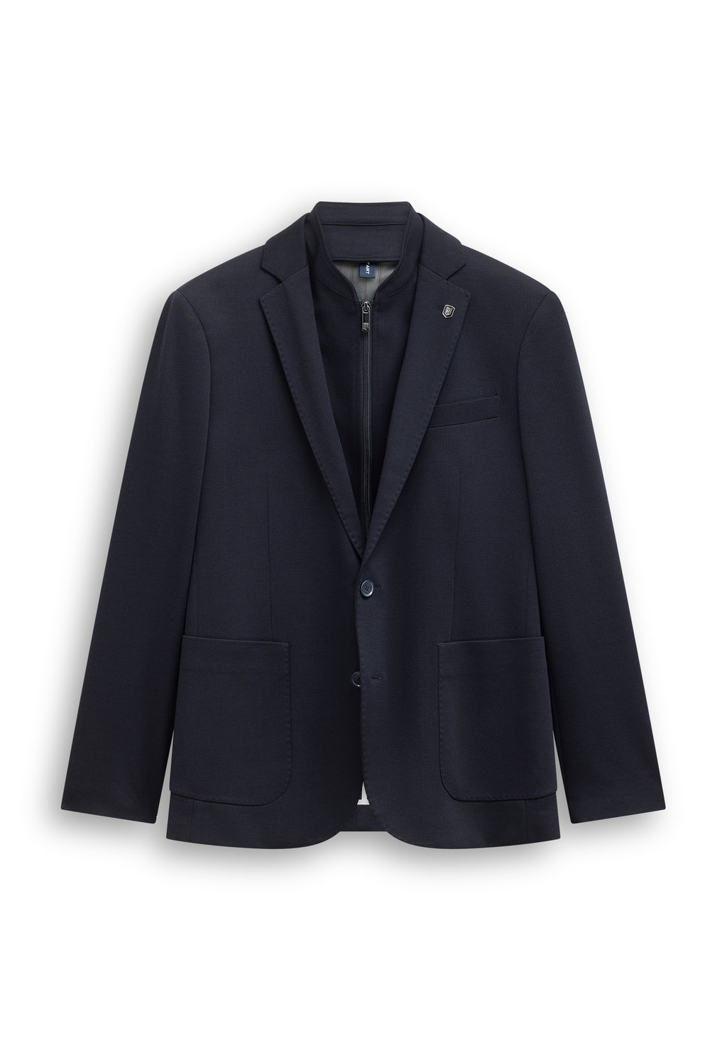 Gemêleerde blazer met visgraatdessin