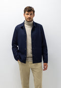 Blazer met denimstructuur