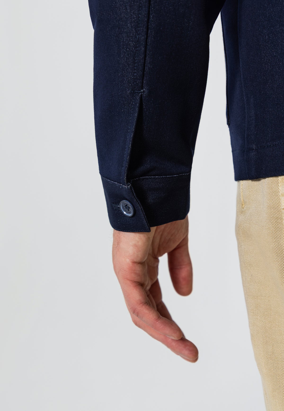 Blazer met denimstructuur