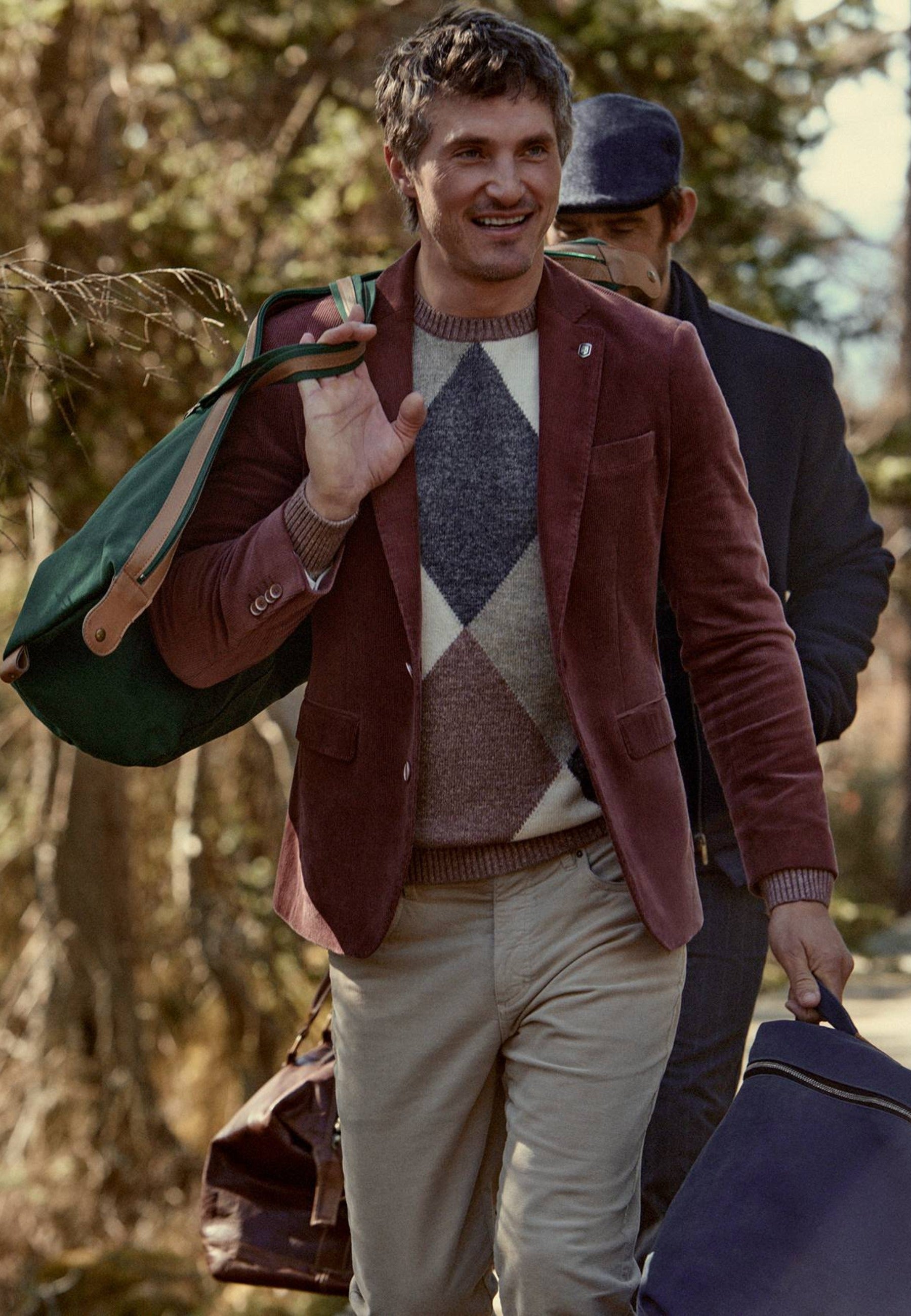 Corduroy blazer van katoenmix