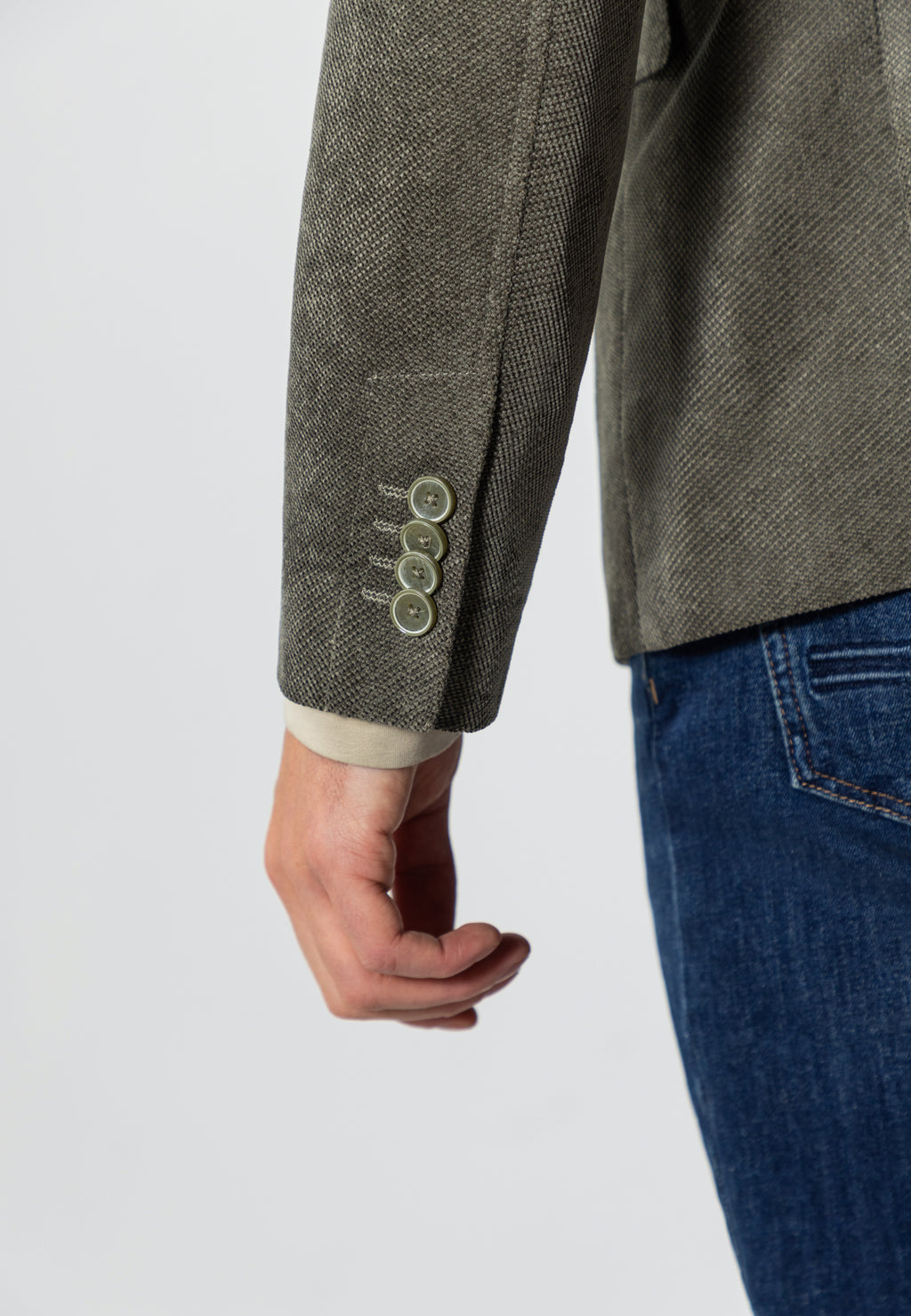 Gemêleerde blazer met reverskraag