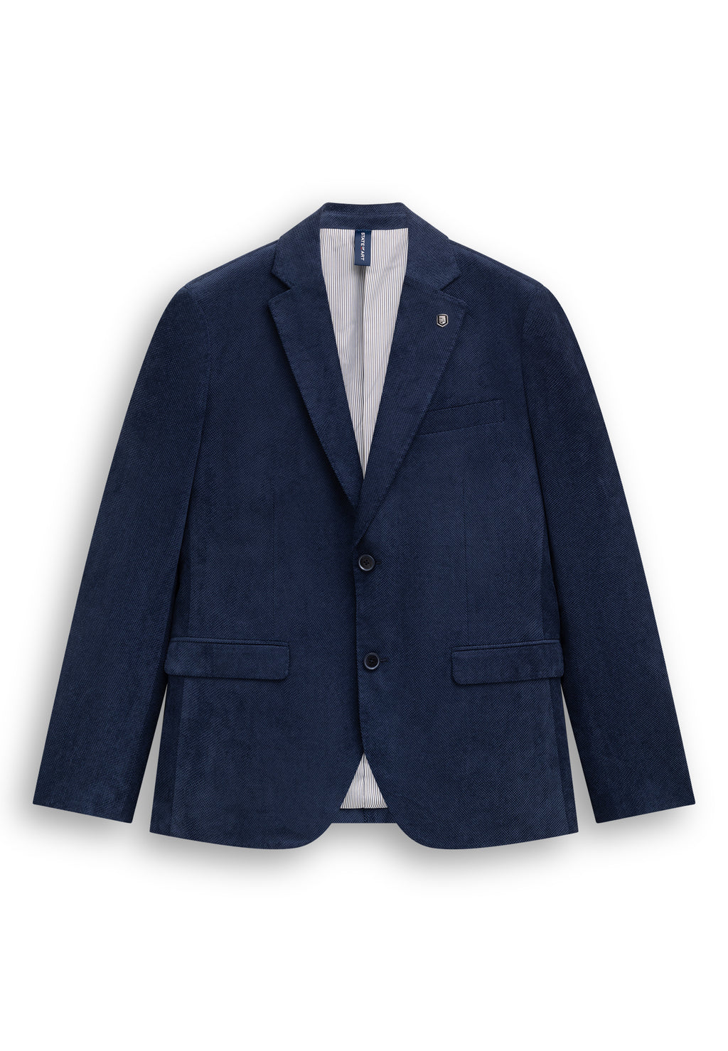Mélange blazer with lapel collar
