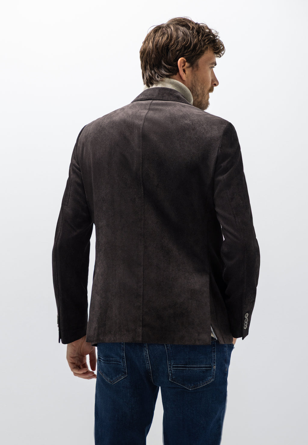 Gemêleerde blazer met reverskraag