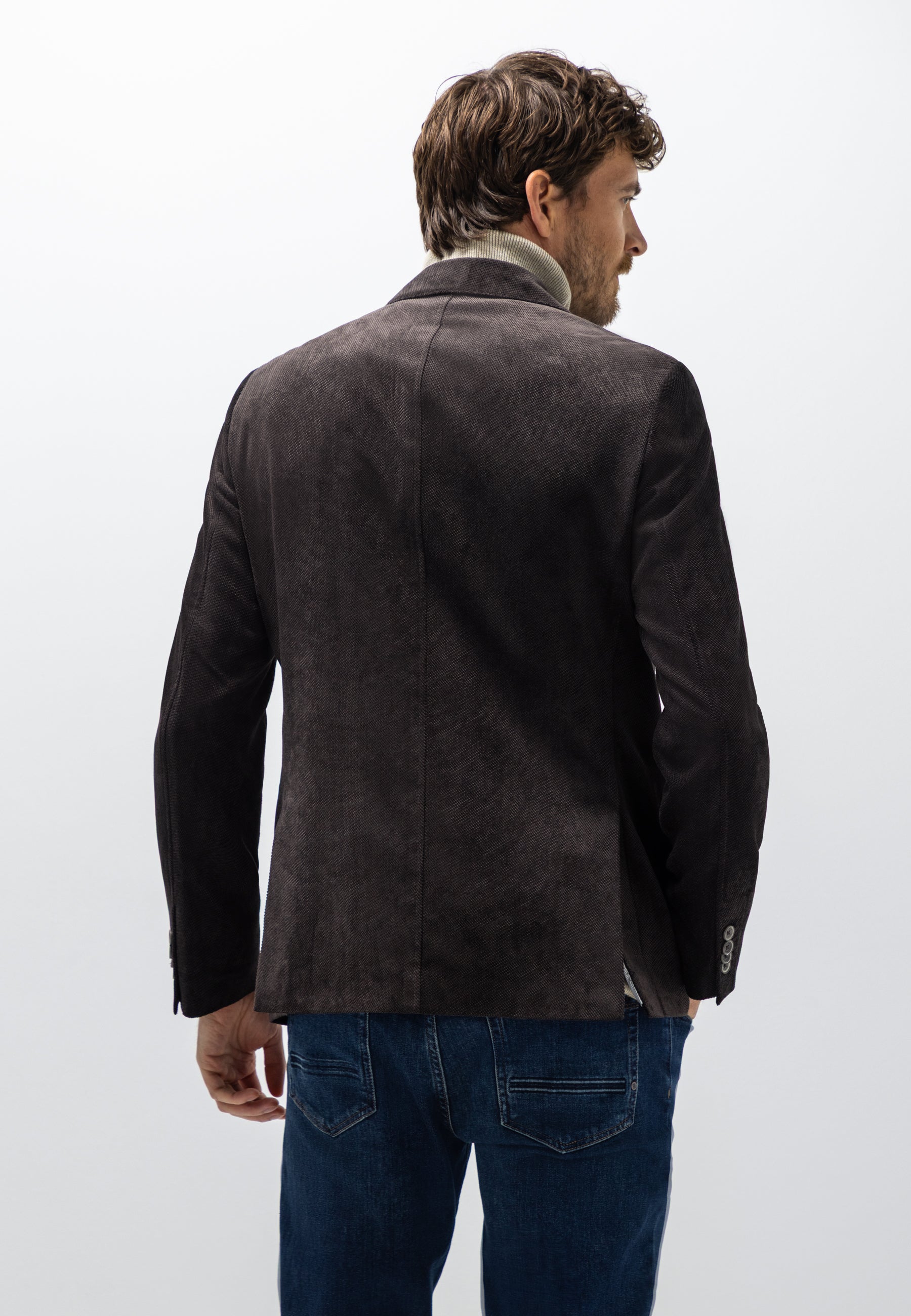 Gemêleerde blazer met reverskraag