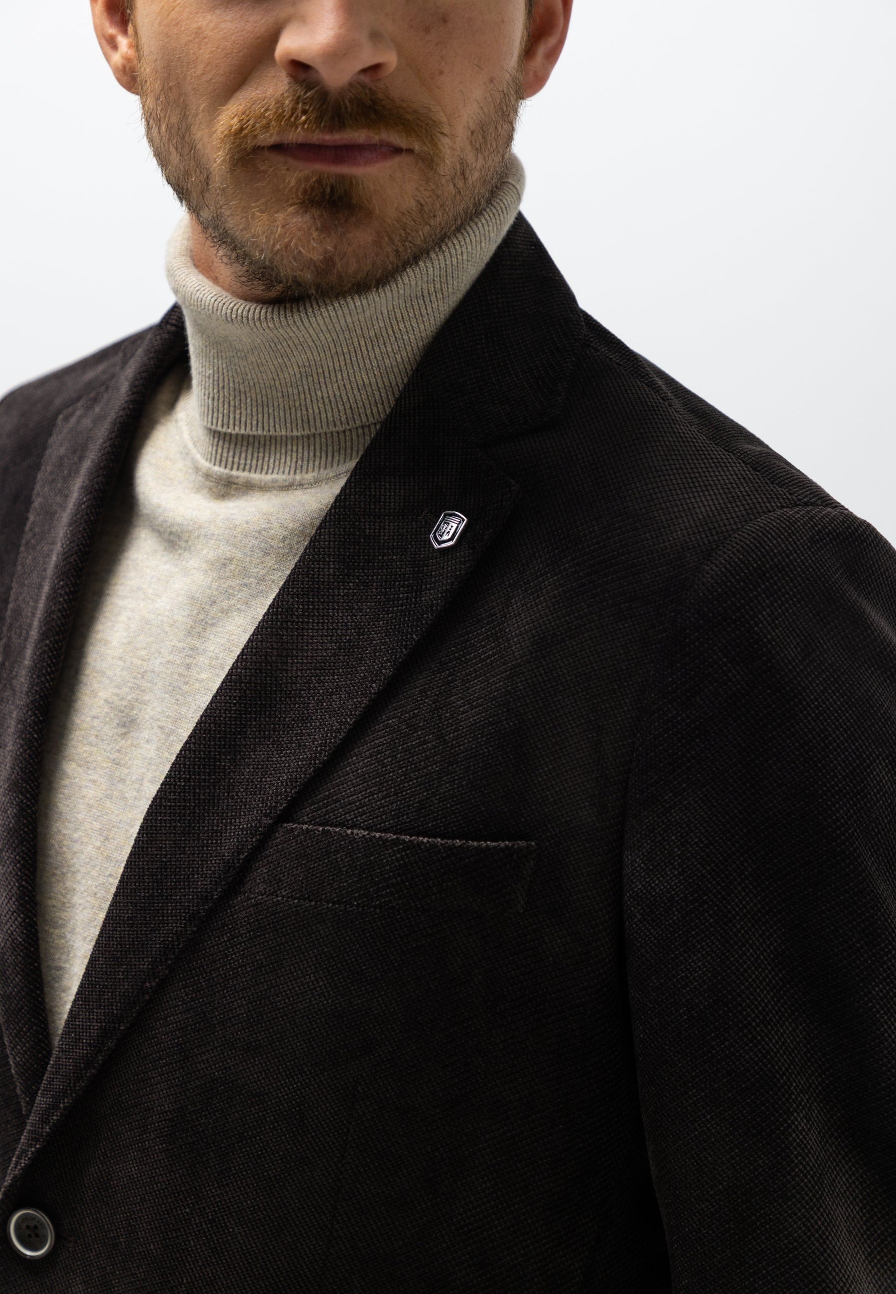 Gemêleerde blazer met reverskraag