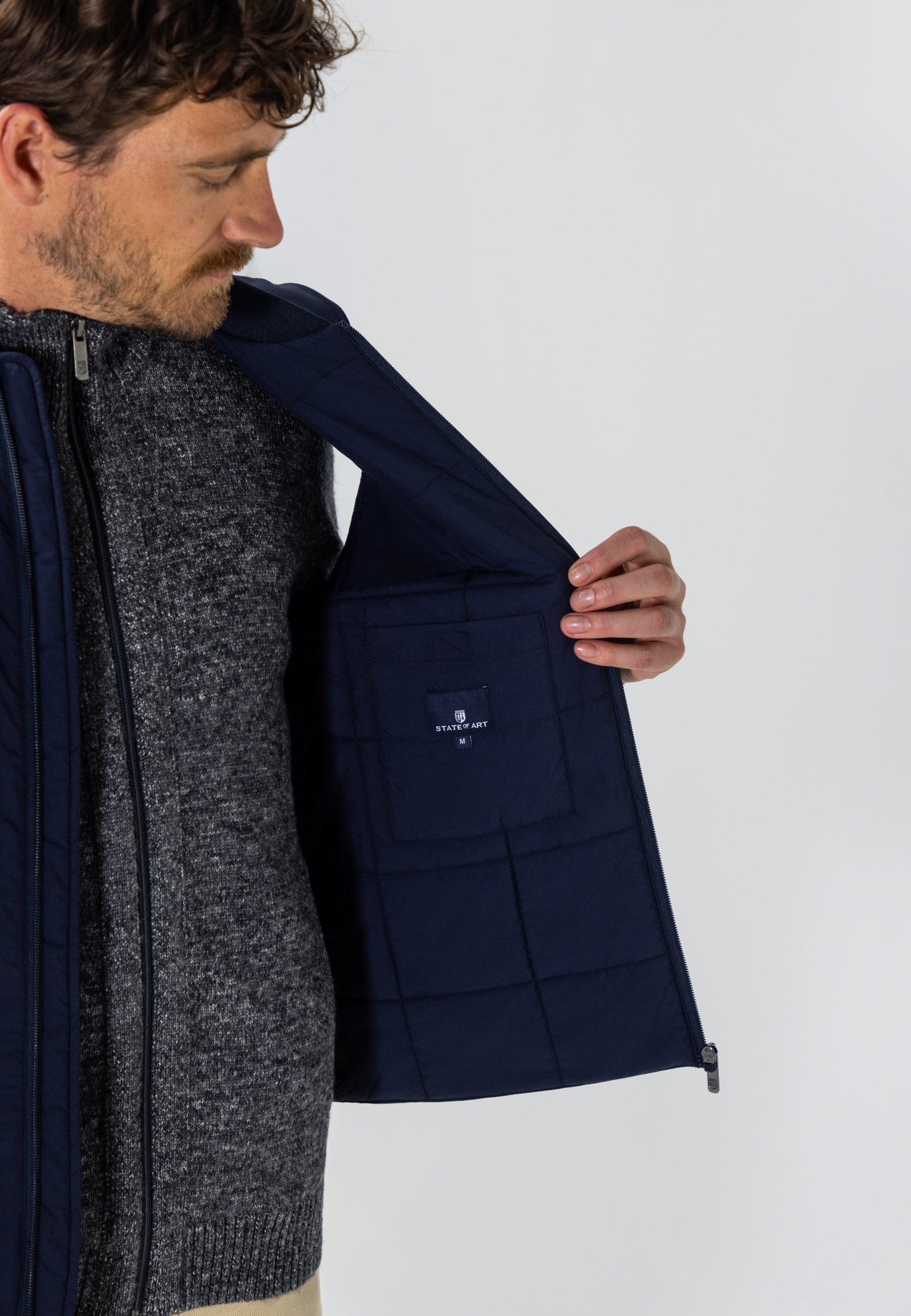 Gilet avec col bomber