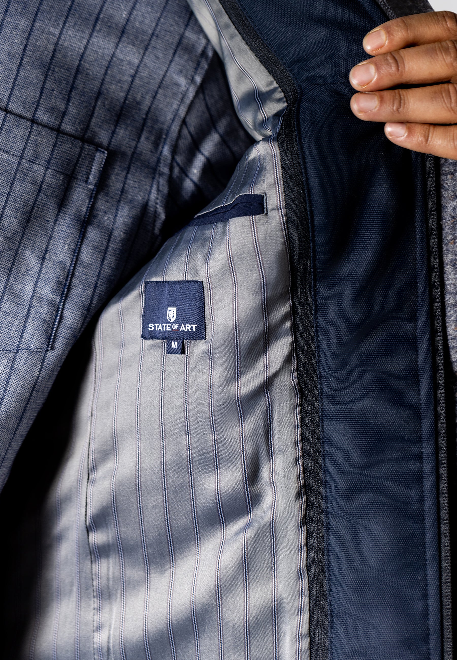 Checked overcoat in bonded wool blend