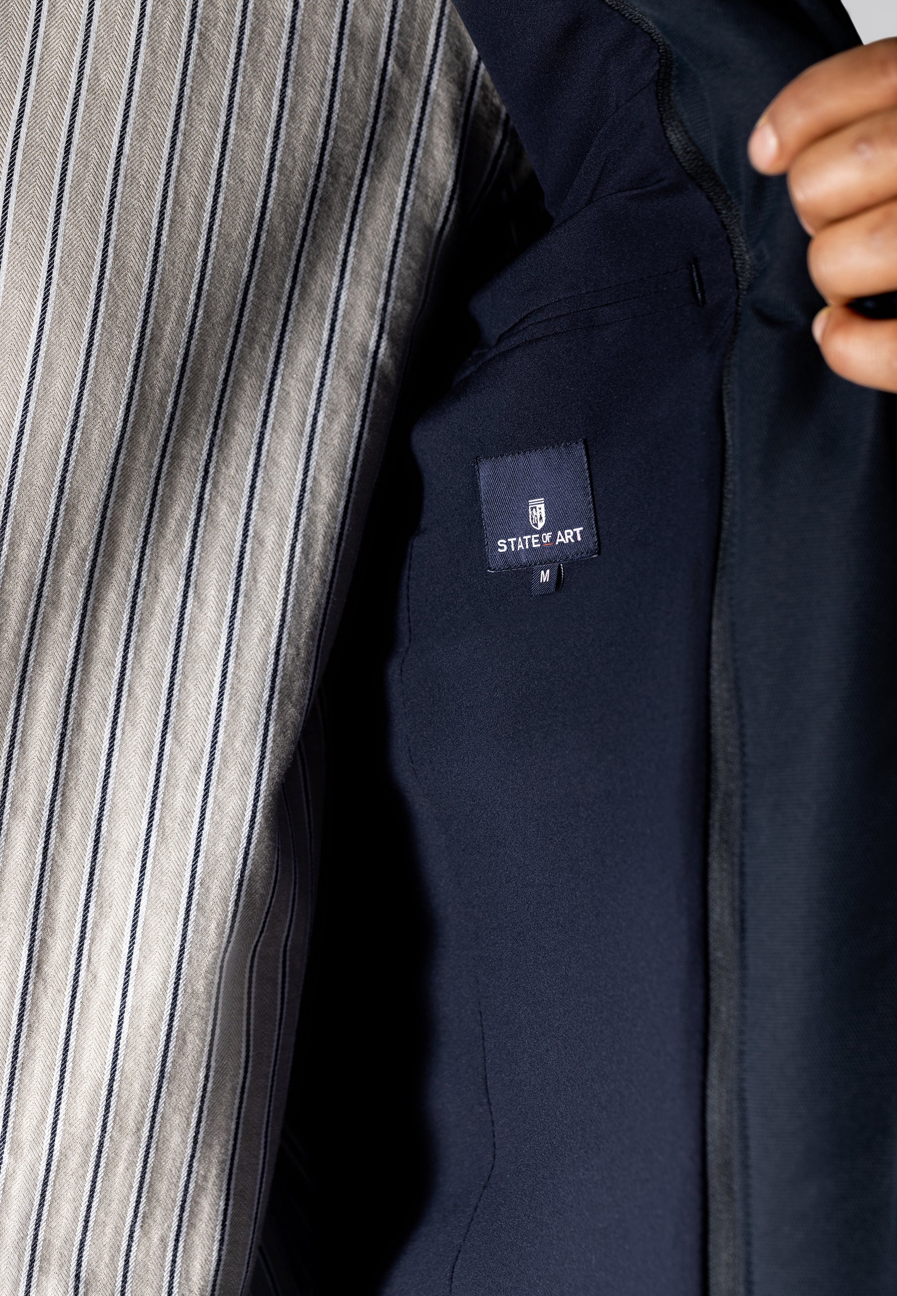 Mélange overcoat with zip insert