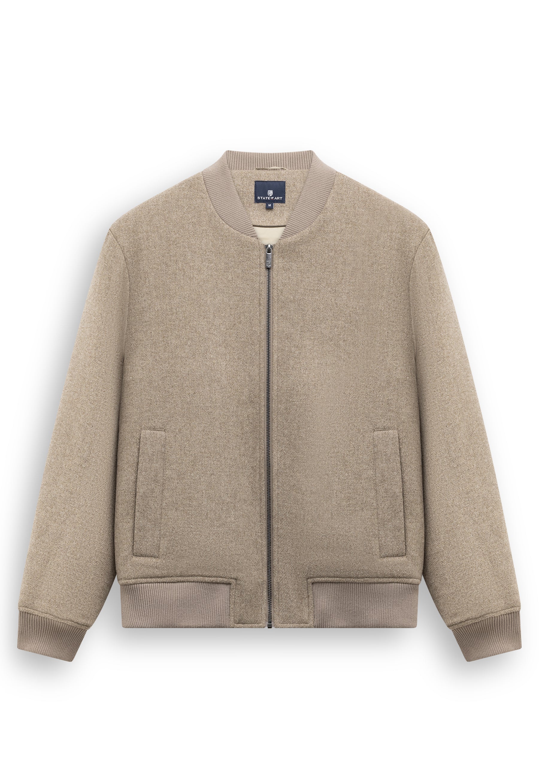 Blouson bomber en laine mélangée