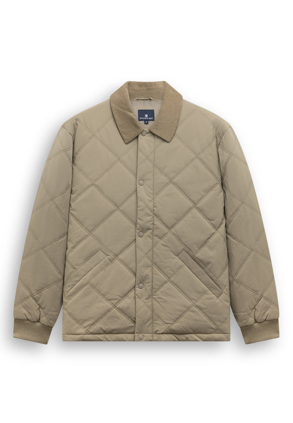 Gewatteerde jas met ruitstiksel
