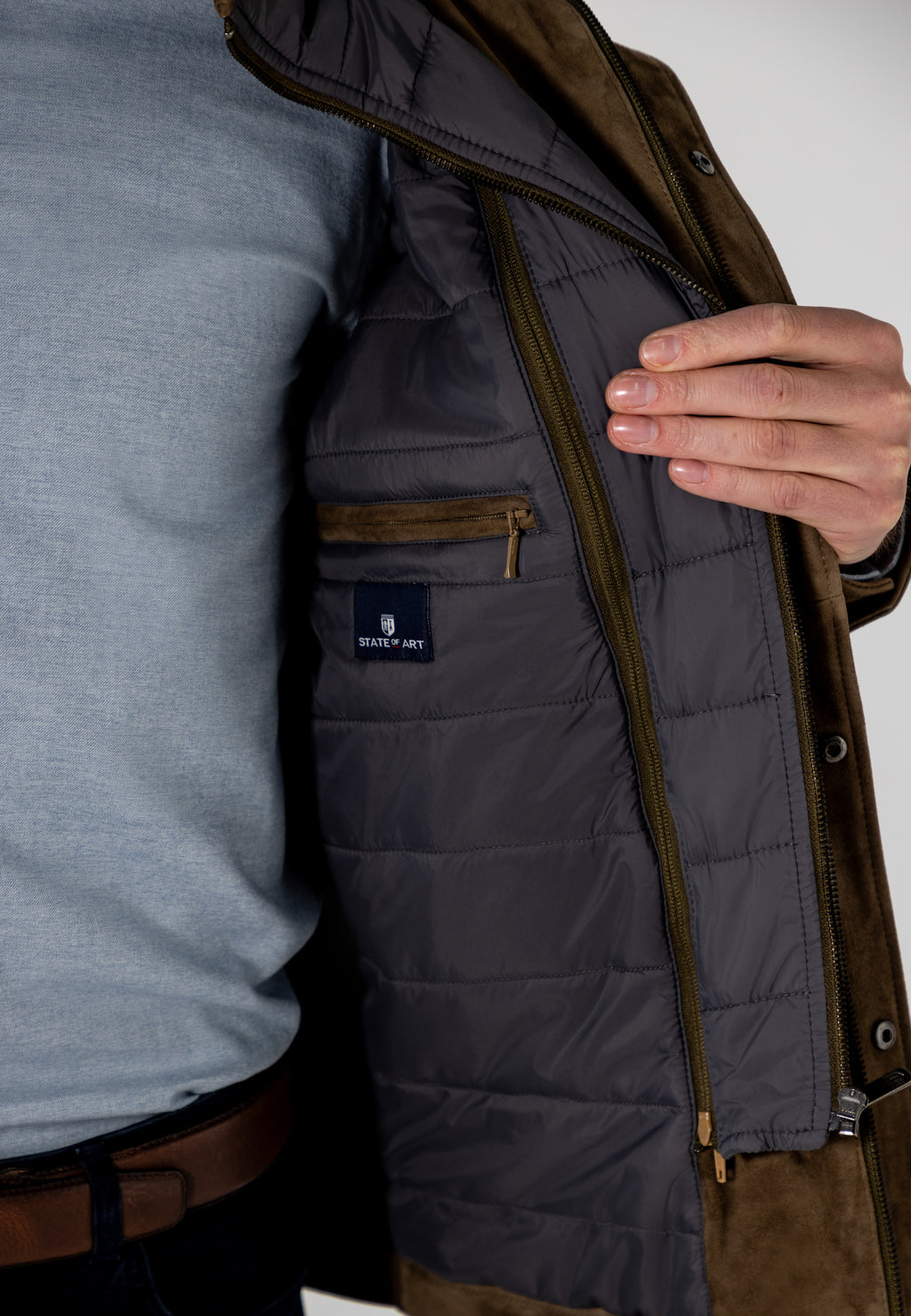 Manteau en cuir de chèvre