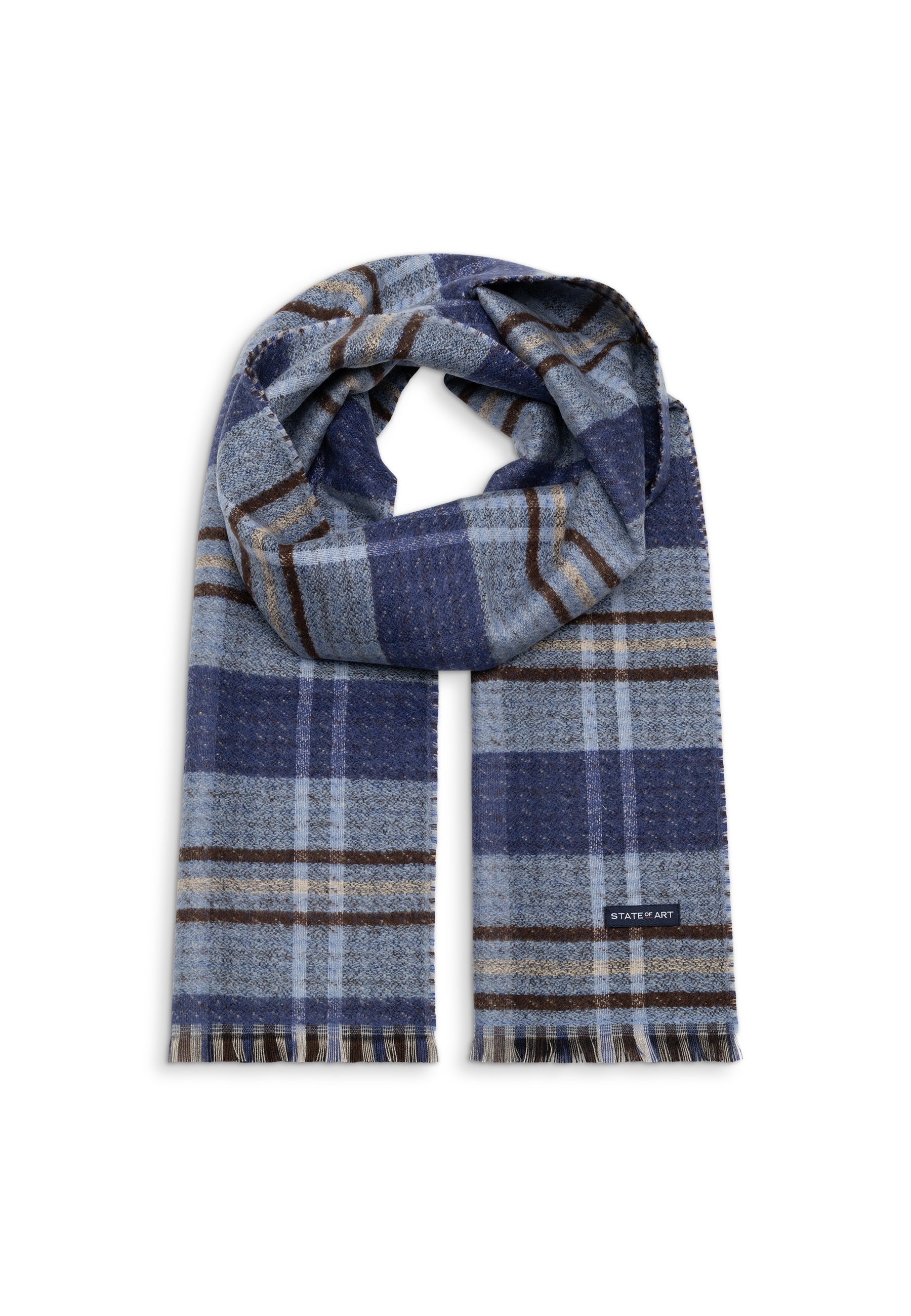 Woven scarf with fringes