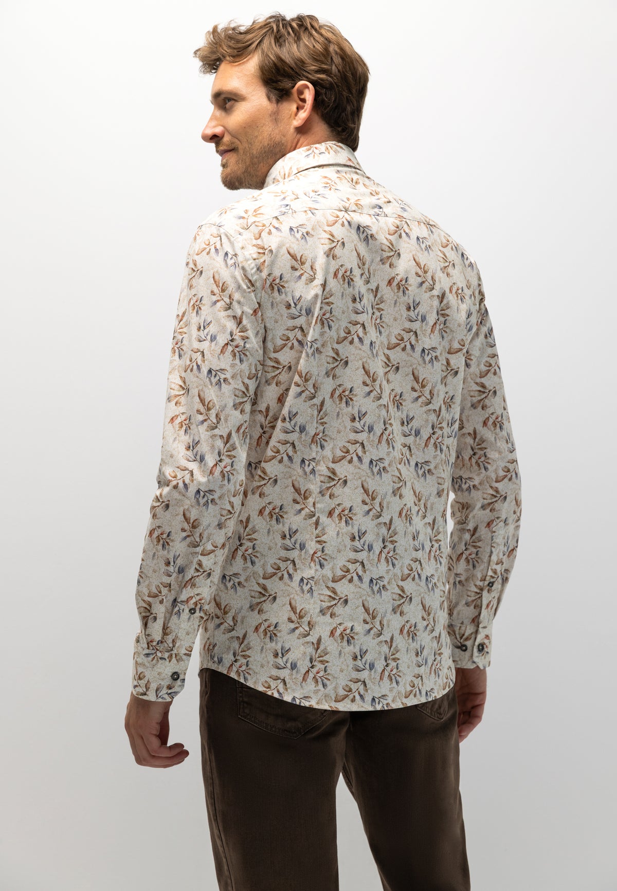 Overhemd met botanische all-over print