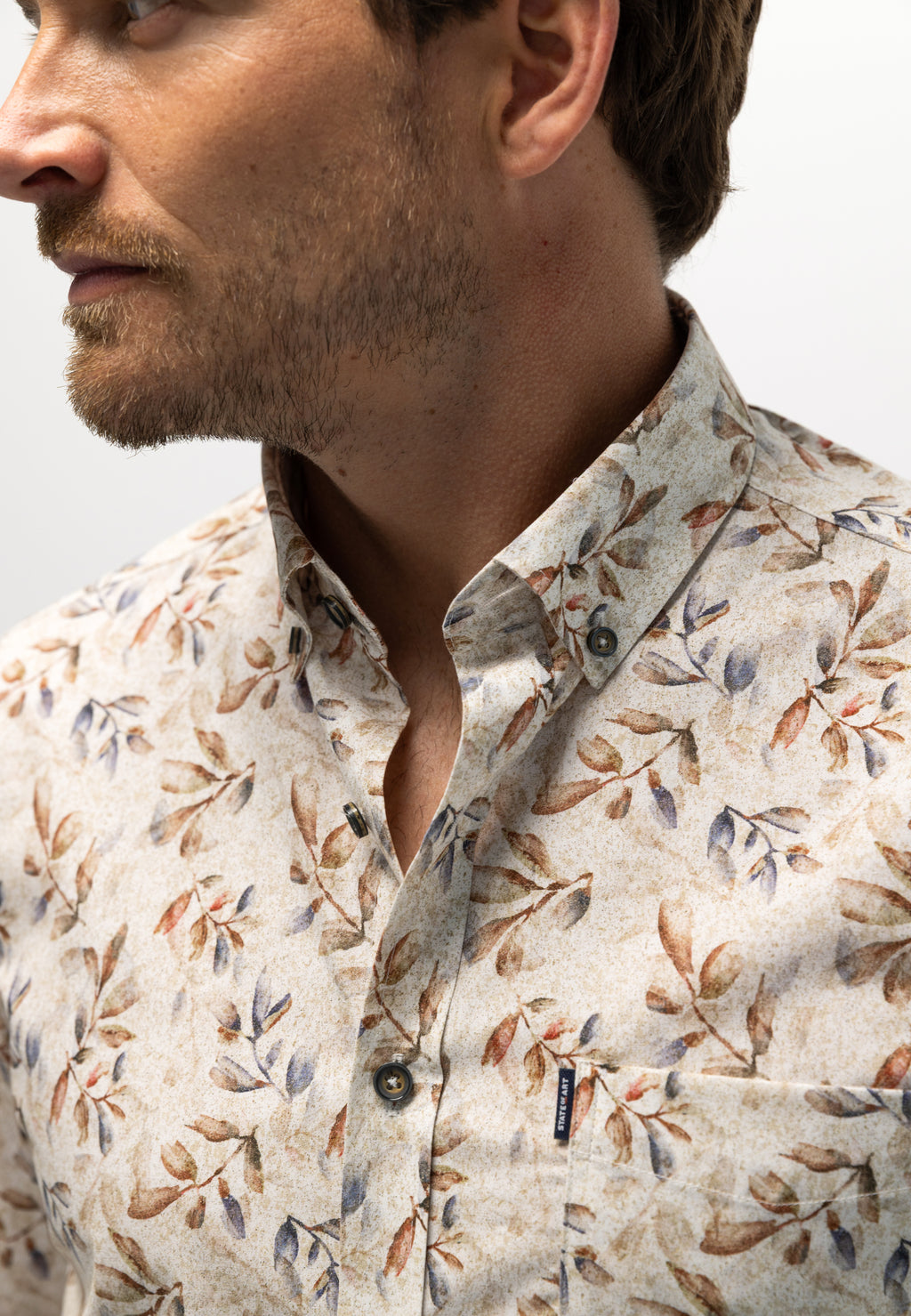 Overhemd met botanische all-over print