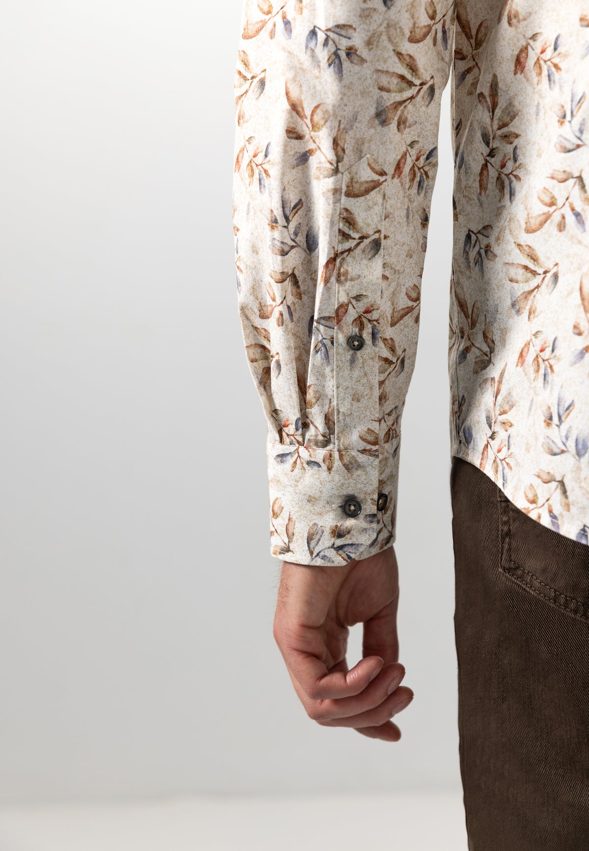 Overhemd met botanische all-over print