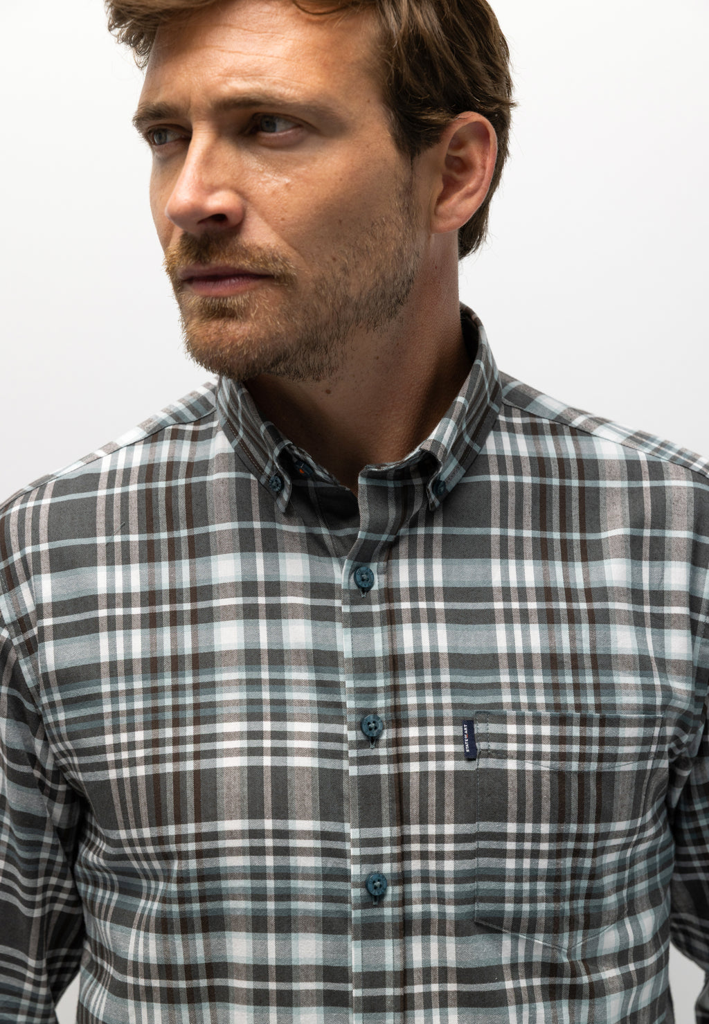 Shirt with check pattern