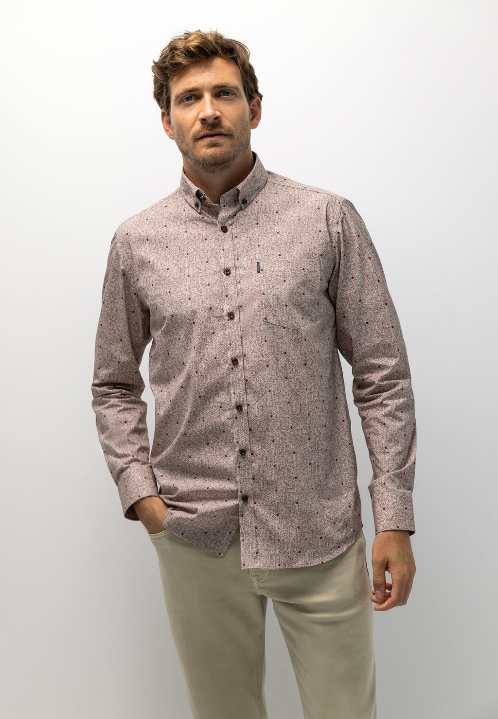 Brushed poplin shirt