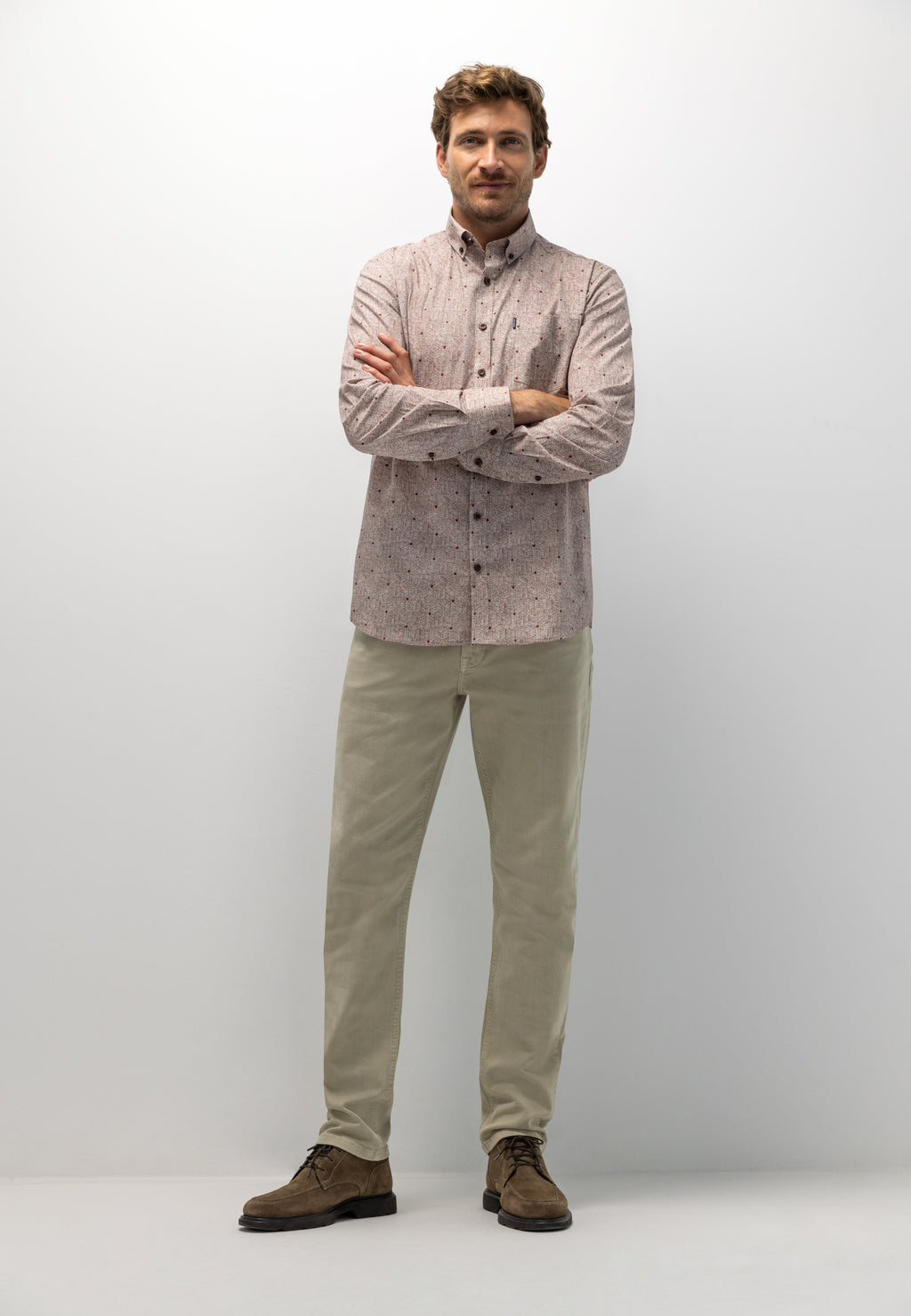 Brushed poplin shirt