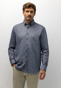 Shirt with herringbone pattern