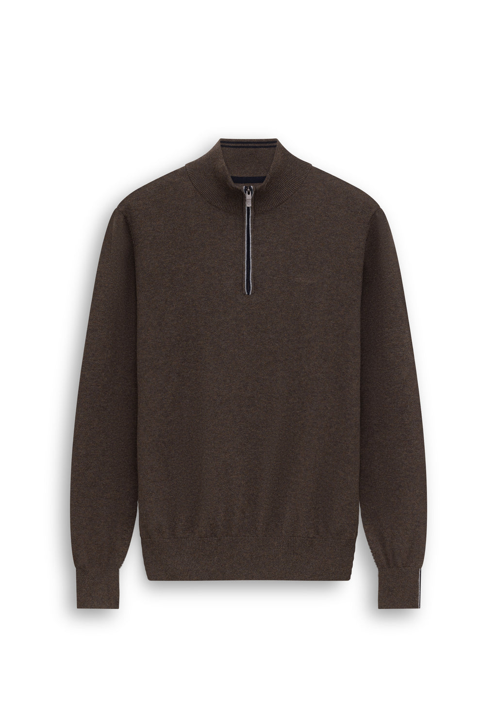 Pull en coton à demi-zip