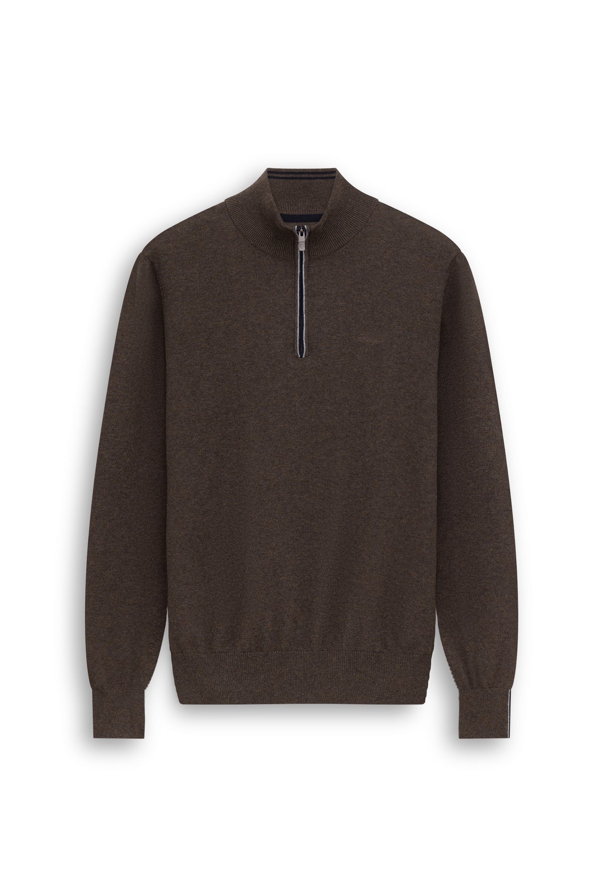 Pull en coton à demi-zip