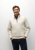 Sweatshirt met halve rits