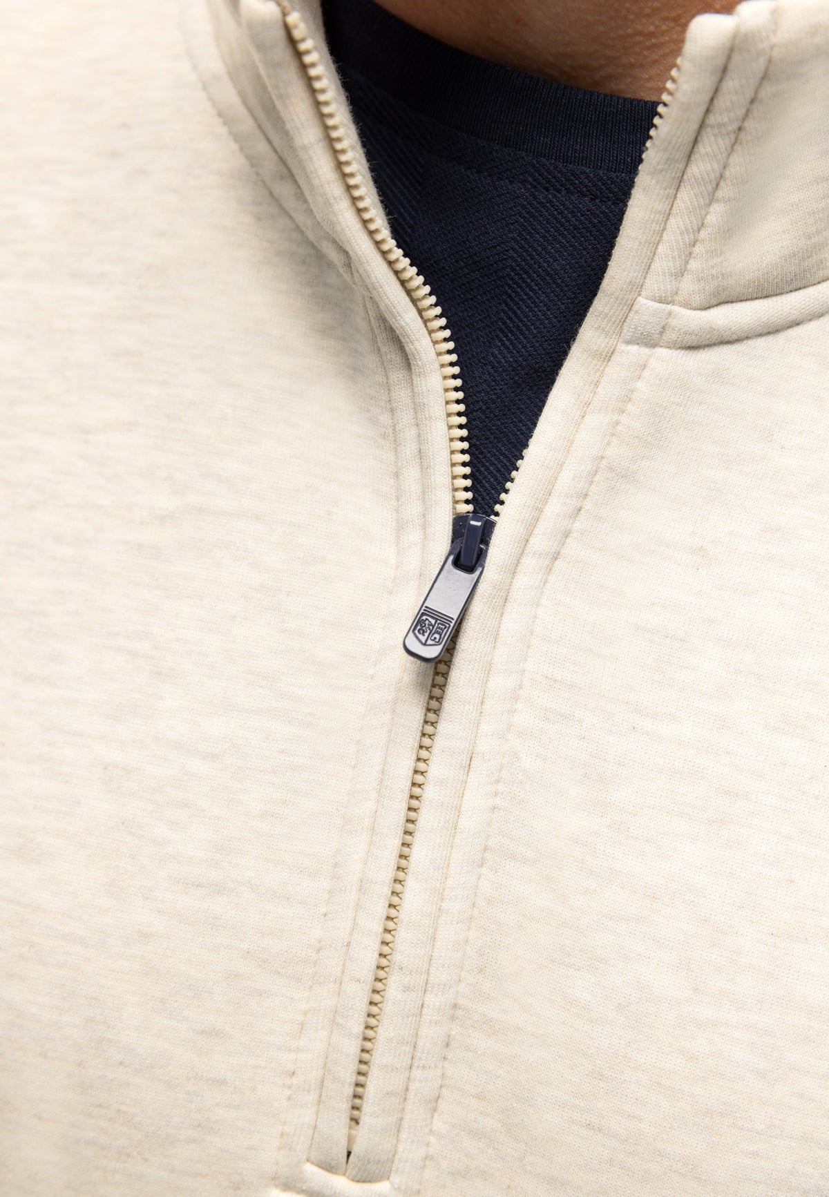 Sweatshirt met halve rits