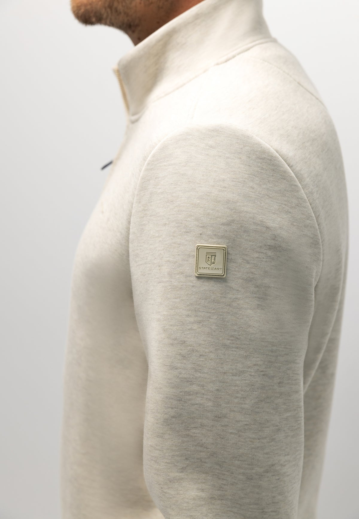 Sweatshirt met halve rits