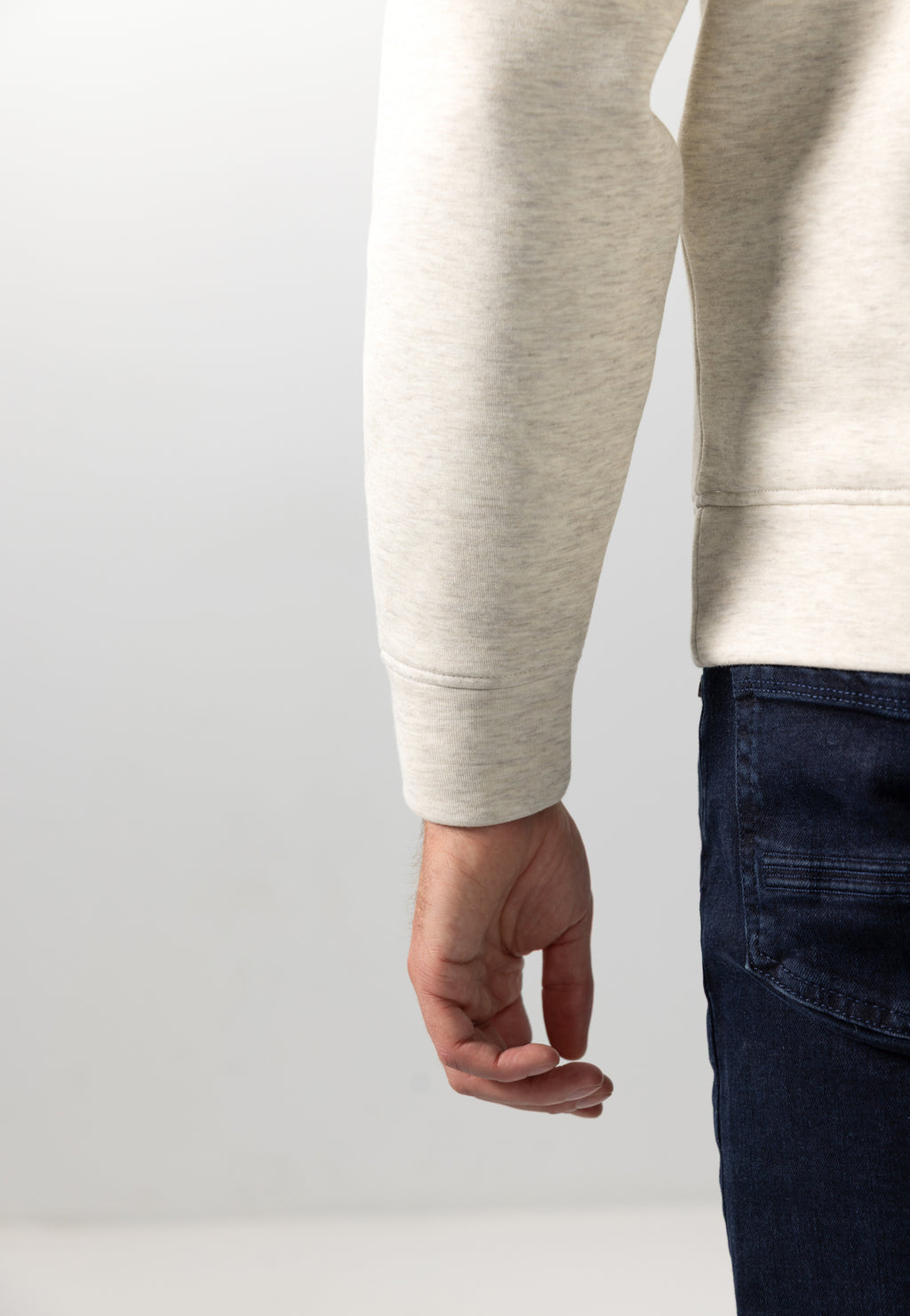 Sweatshirt met halve rits