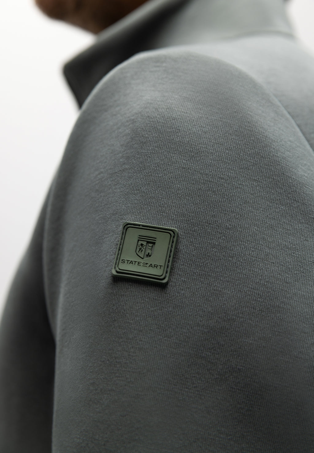Sweatshirt met halve rits