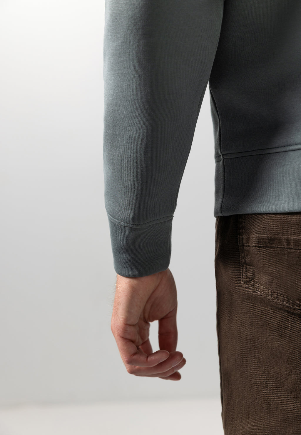 Sweatshirt met halve rits