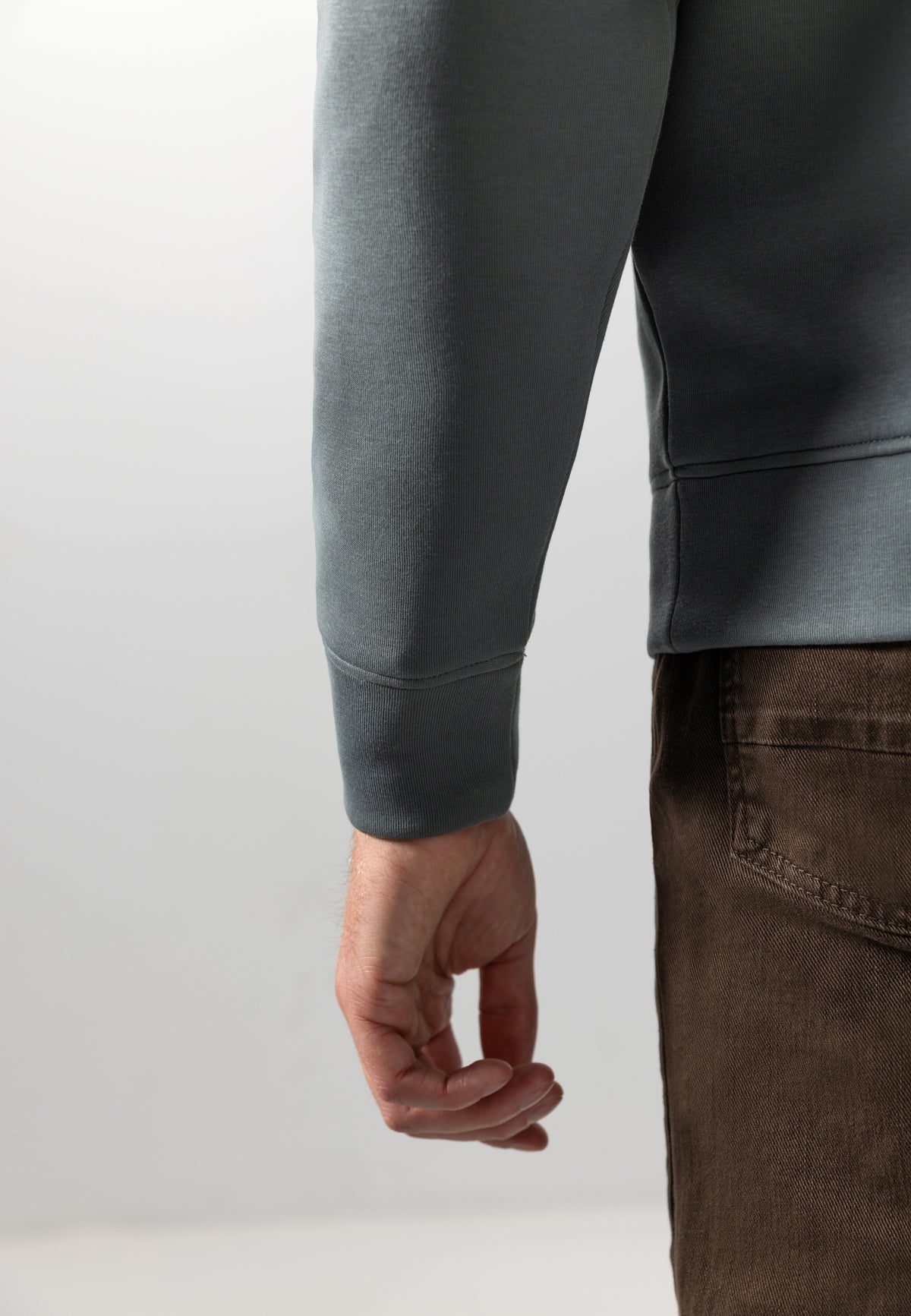 Sweatshirt met halve rits