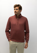 Sweatshirt met halve rits