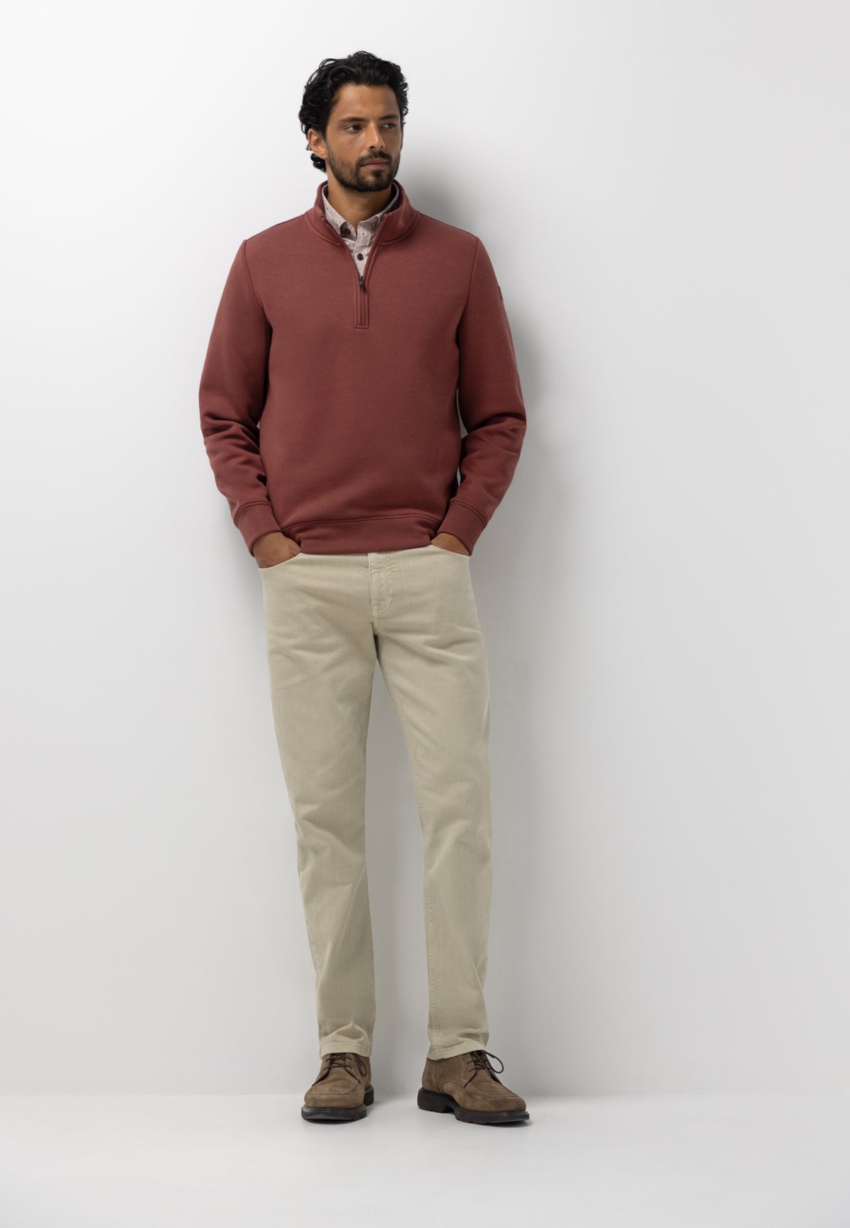 Sweat-shirt à demi-zip