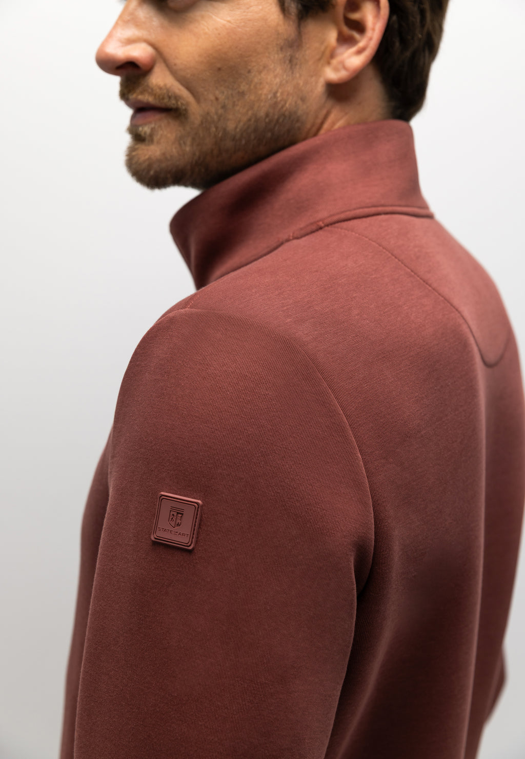 Sweatshirt met halve rits