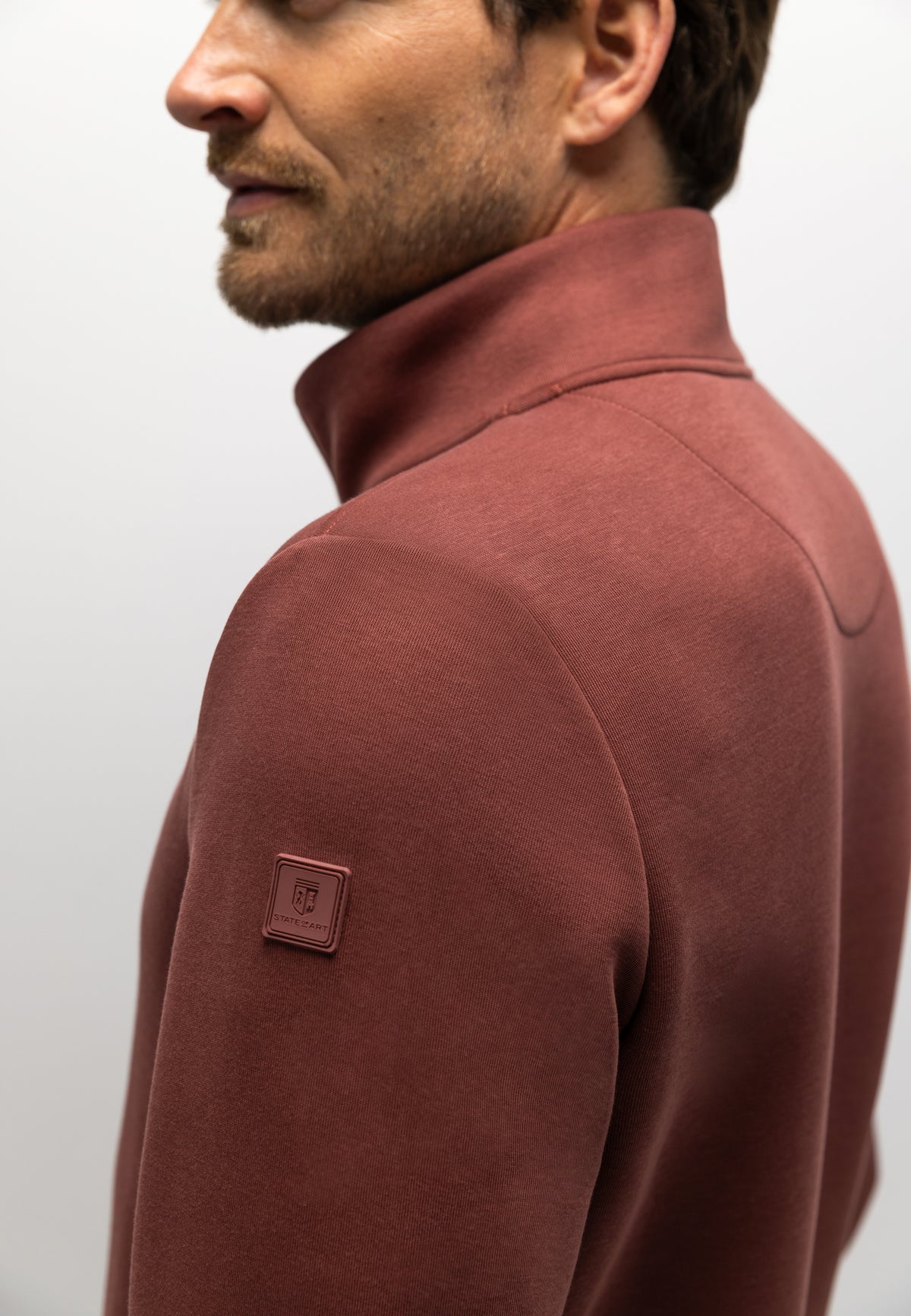 Sweatshirt met halve rits