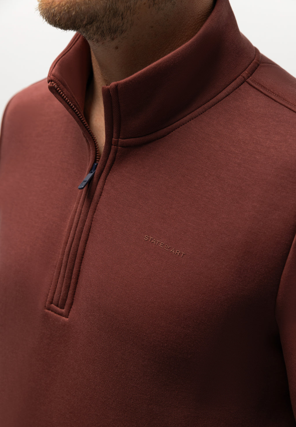 Sweatshirt met halve rits