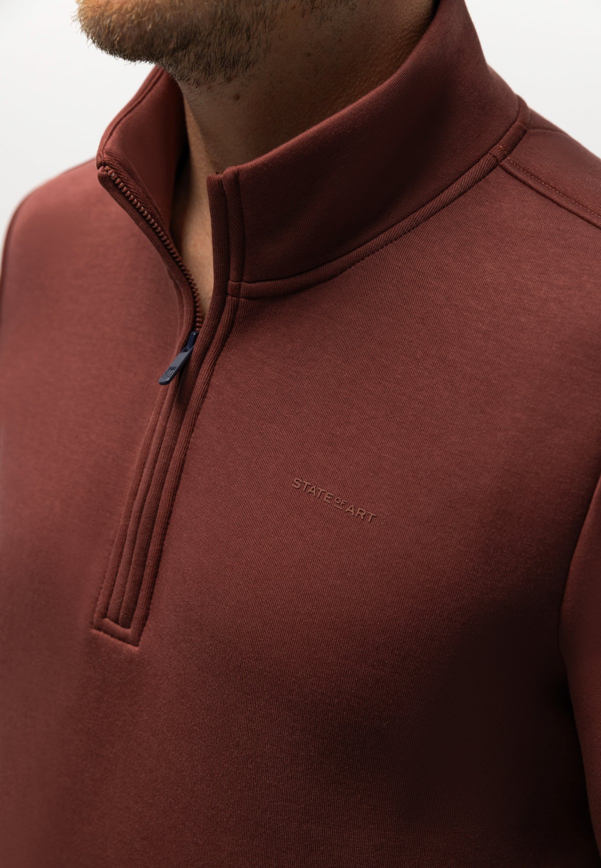 Sweatshirt met halve rits