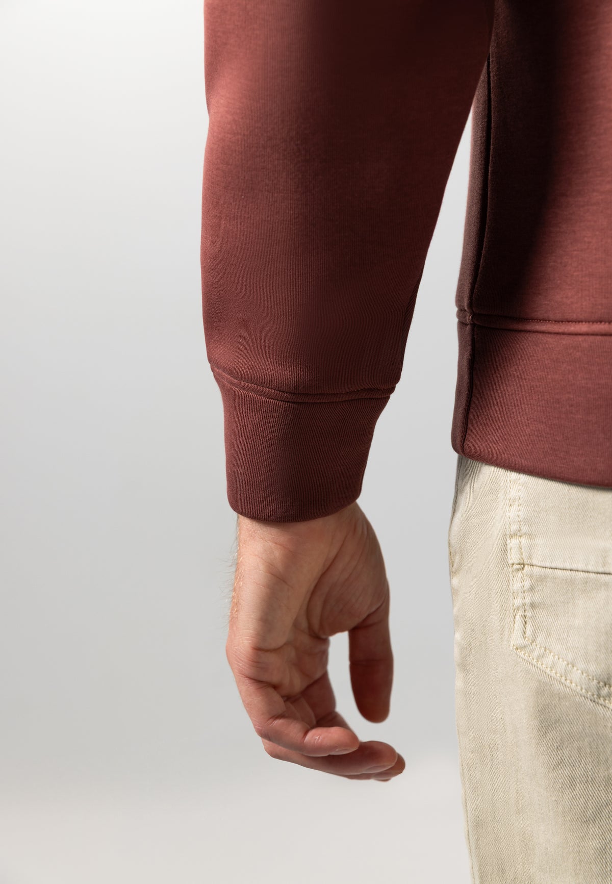 Sweatshirt met halve rits