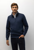Sweatshirt met halve rits